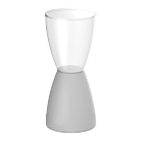 Banqueta Bery Im In Area Externa e Interna Policarbonato Incolor e Branco 54,7 cm -Altura-